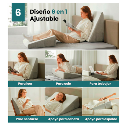 Almohada Triángulo Inclinada Antirreflujo Apnea Y Dolor Espalda